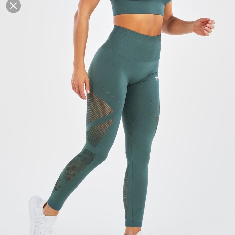 Physiq Apparel Enlighten Seamless Leggings Green Women’s Size Small - Picture 3 of 15